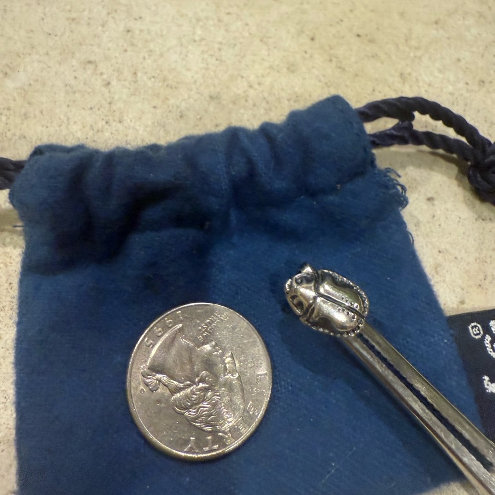 Mignon Faget very rare, retired sterling silver scarab earrings - Picture 8 of 10